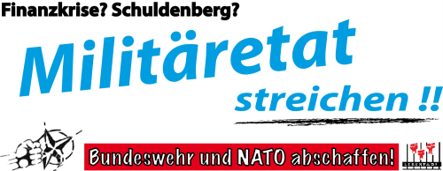 Militaeretat streichen!